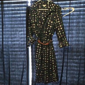 Ladybug button down dress