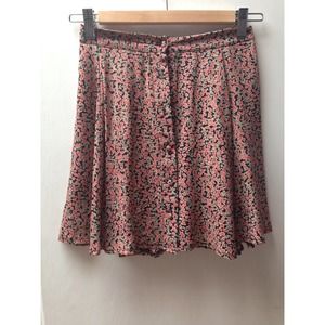 Brandy Melville High Wasted Floral Skirt