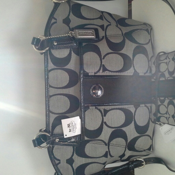 Coach metallic pocket tote - Picture 1 of 3