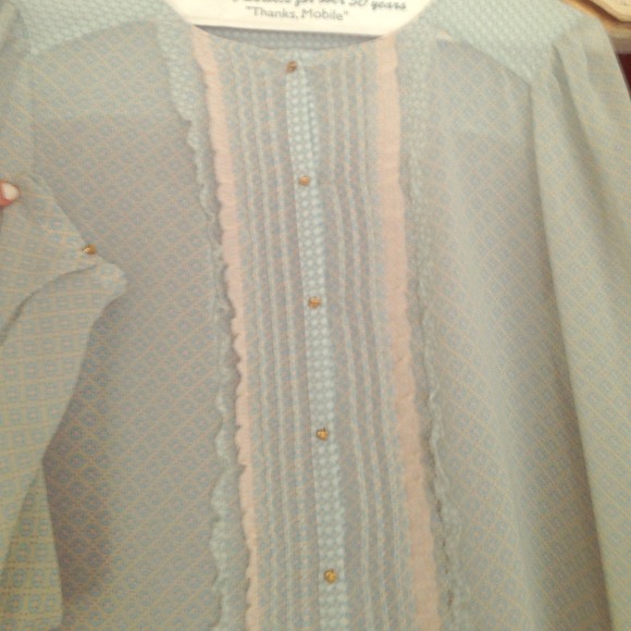 Zara print sheer long sleeve top w/ skull buttons