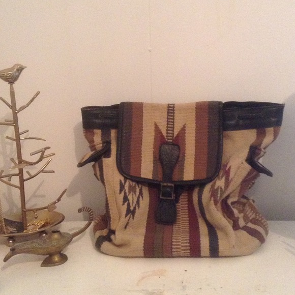 UO "Ecoté" Navajo Backpack with Leather accents