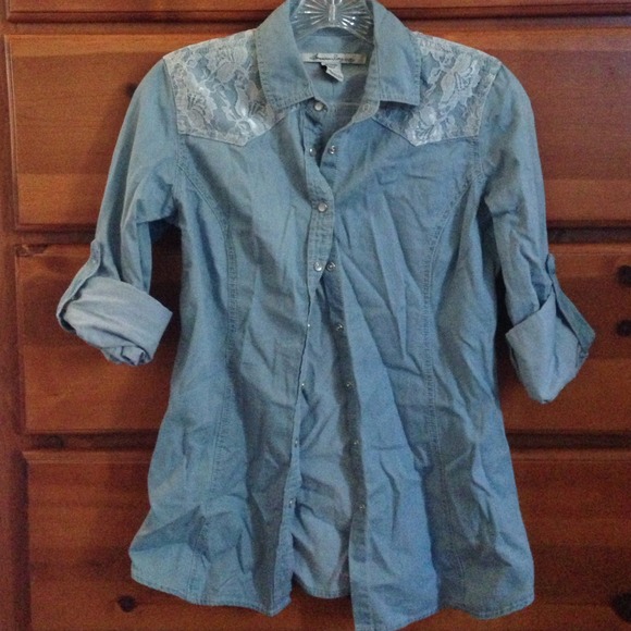 Light wash denim shirt