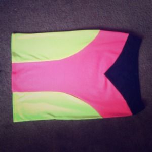 Neon pencil skirt