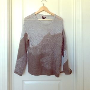 Cheap Monday gray brown furry knit S M + shorts