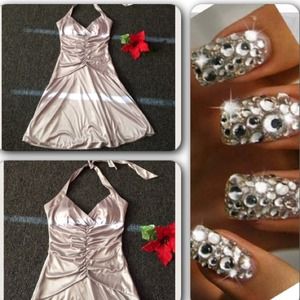 💕FABULOUS silver mini dress💕