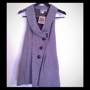 NWT- Ivy Jane Sleeveless Long Button Coat/Vest