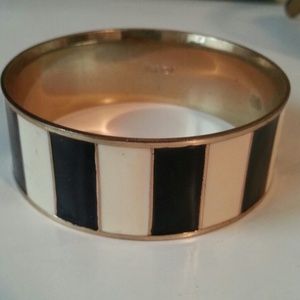J.Crew black and white bangle
