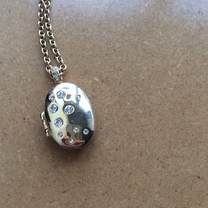 J crew long locket necklace