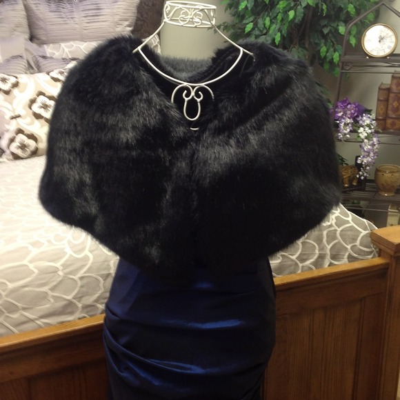 Faux Fur cape by Cache ...Firm price