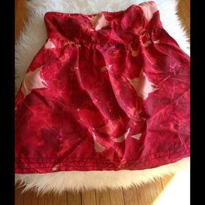 Sold! Silk strapless top from Banana Republic.