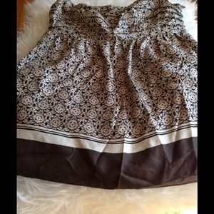 Sold! Silk strapless Banana top