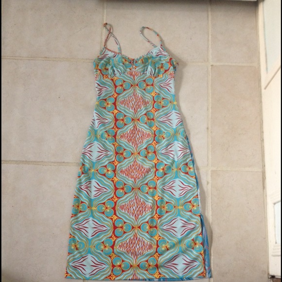 BCBG tank print dress