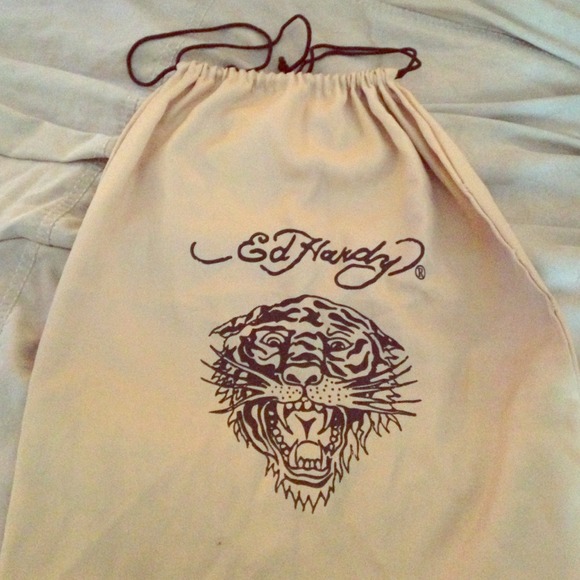 Ed hardy dustbag, drawstring cord