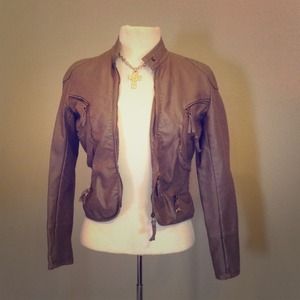 🎉REDUCED🎉 faux leather moto jacket Never worn!!