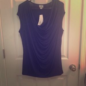 Navy blouse nwt