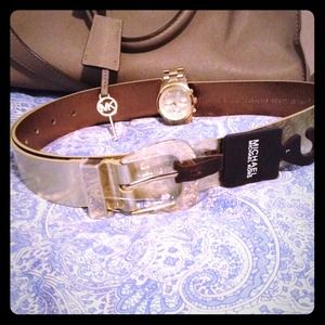 Authentic gold Michael Kors belt size large
