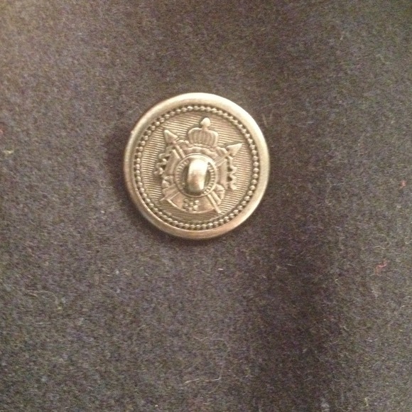 Navy blue wool pea coat - Picture 2 of 2