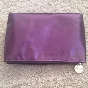 Metallic purple cosmetic bag