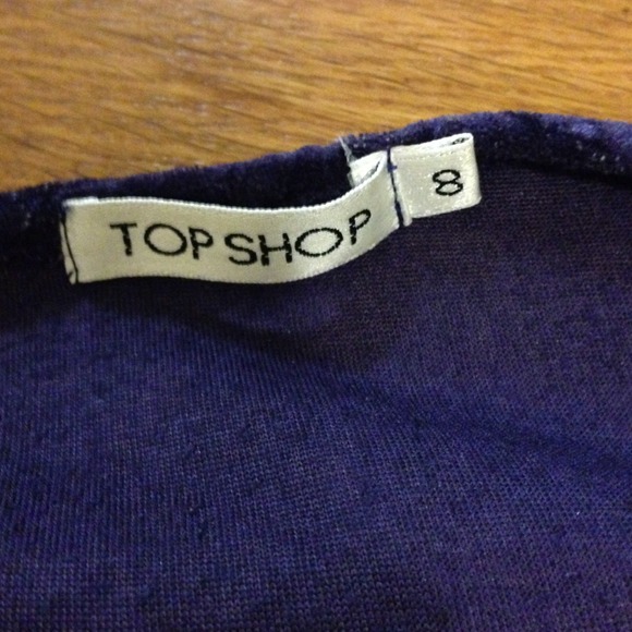 SOLD TOPSHOP velvety halter dress in dark purple - Picture 4 of 4