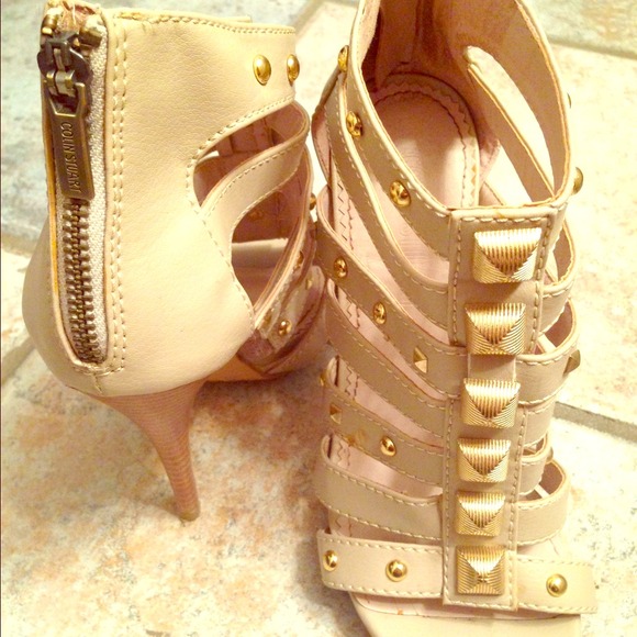 Colin Stuart high studded heels