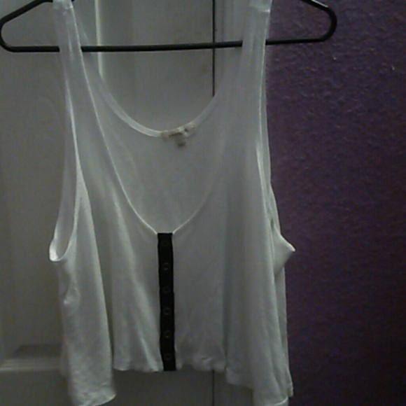 Simple beautiful white semi cropped shirt