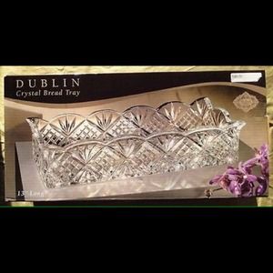 Dublin Irish Crystal Bread Tray