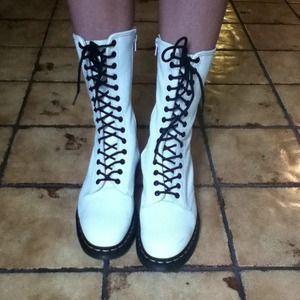 AUTHENTIC white Doc Martens