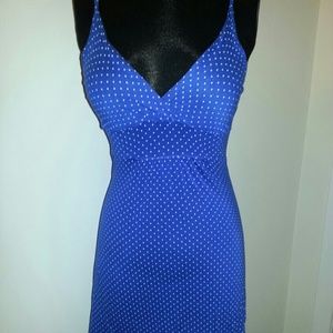 Blue polka dot dress