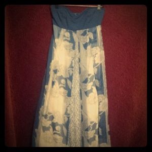 Strapless maxi dress