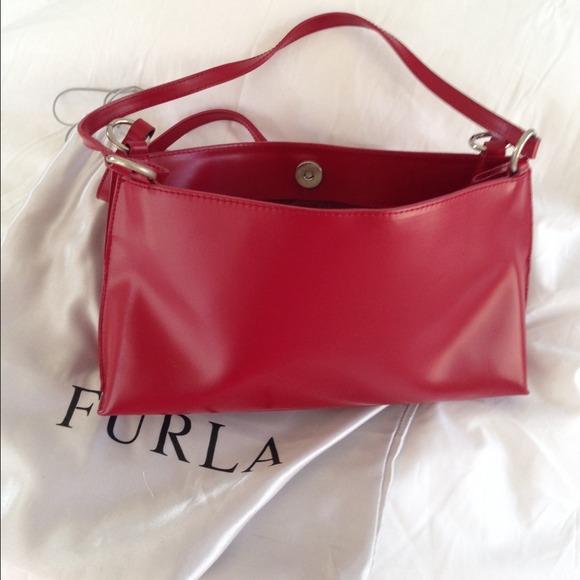 Furla Red Leather Hand Bag