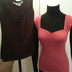 Fitted sweetheart square neck top