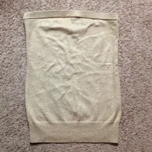 Gold sparkly Express tube top