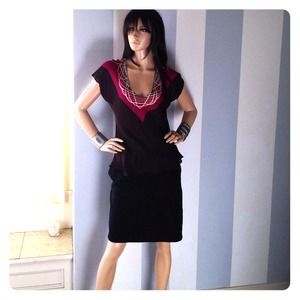 Tahari silk top or Banana Rep. Stretch knit skirt