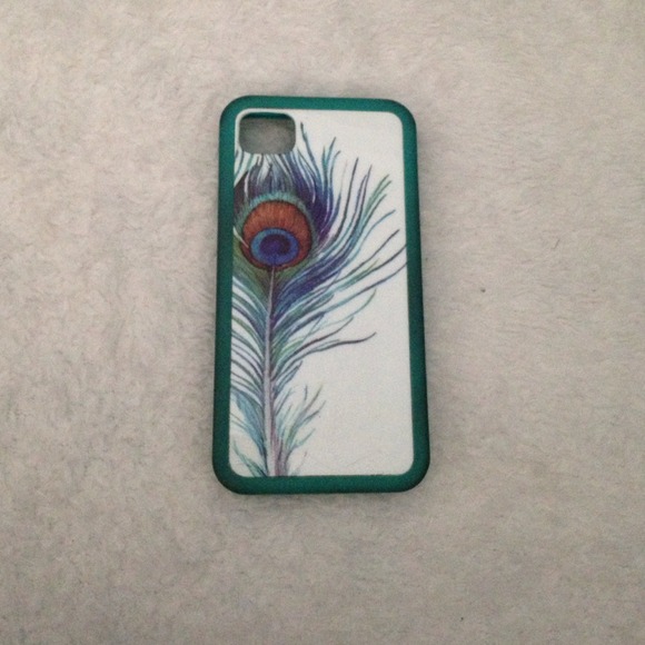🚫On Hold🚫Turquoise peacock feather case