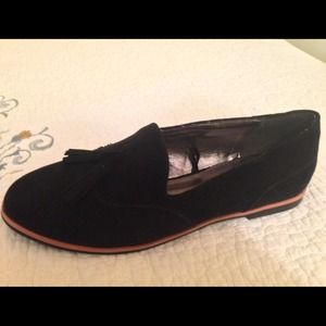 black tassel loafers