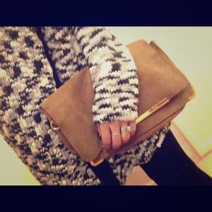 SUEDE Bimba & Lola clutch made &purchased in Spain