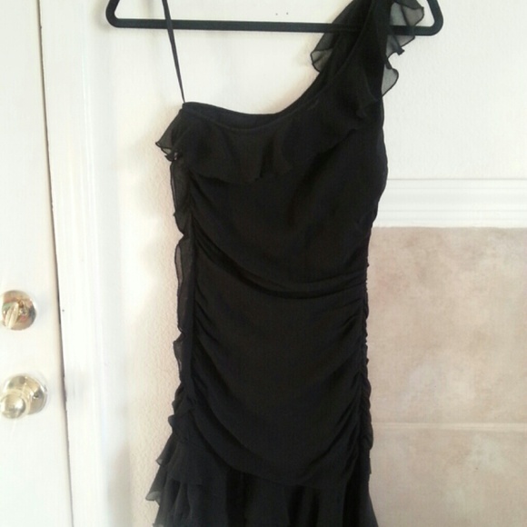 Black chiffon dress