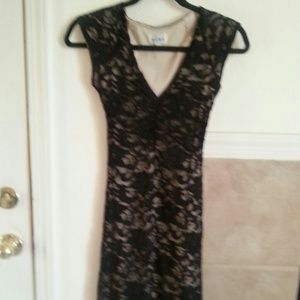 Black and nude lace dress (worn once)