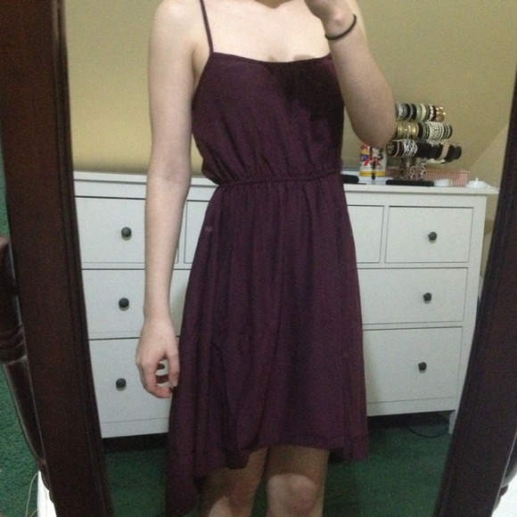 Hi-low Burgundy Dress