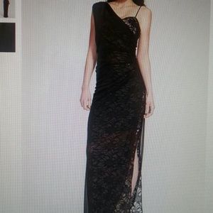 Mesh Overlay Lace gown(never worn but tag removed