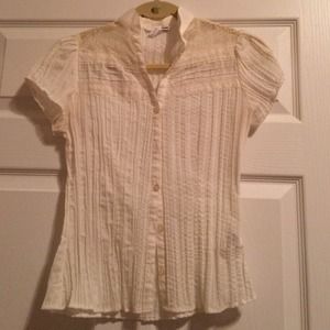 H&M button down lace top