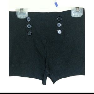 High waisted black shorts