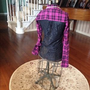 Victoria's Secret Pink Plaid Button Up.