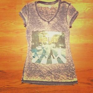 Cute Beatles t shirt and earrings