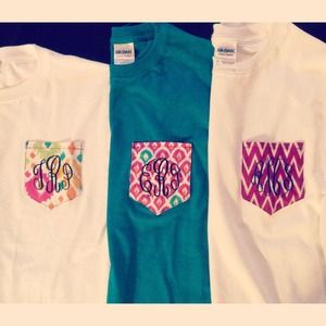 Monogrammed Pocket Tees!