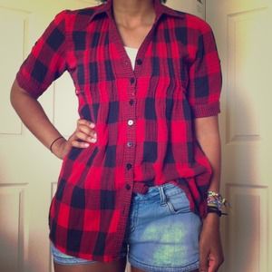 Plaid tunic