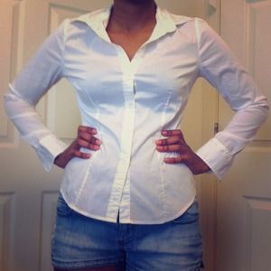 H&M classic white button down