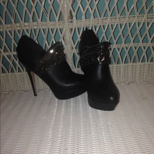 Baker studded bootie heels