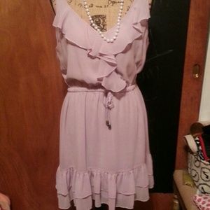 BEAUTIFUL LILAC DRESS WITH RUFFLES