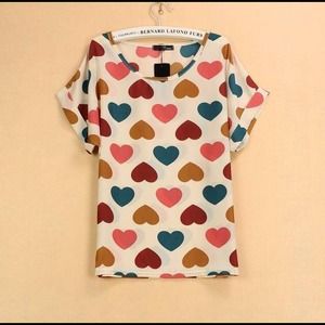 Cute hearts top